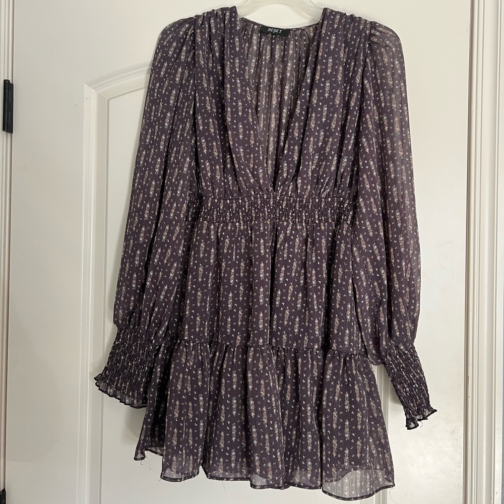 V neck floral dress